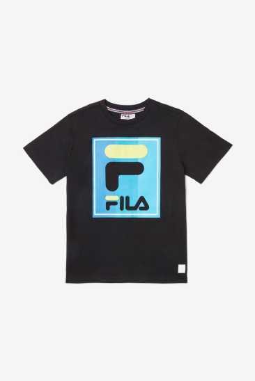 Fila Enfants Tavares Tee 001 Noir Fila France EKQ-097284